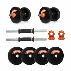 10kg home gym combo set rubber weight plates