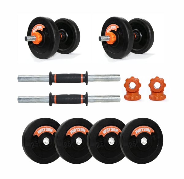 10kg home gym combo set rubber weight plates