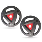 WATSON Olympic Gym Weight plates, Olympic Plates, 15Kg(7.5kgx2) Rubber Coated Metal Integrated Olympic Tri-Grip Weight Plate 30 MM Center Hole Dia For Home Gym Equipment