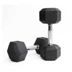 Watson Rubber Coated Caste Iron Hex Dumbbell, Anti Slip Grip, 20kg (10kgx2) Hexagonal Dumbbells For Home Gym Professional Strength Training, Weight Lifting, Workout Heavy Duty Weight Set