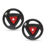 WATSON Olympic Gym Weight plates, 20Kg(10kgx2) Rubber Coated Metal Integrated Olympic Tri-Grip Weight Plate 30mm Center Hole Dia For Home Gym Equipment