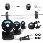 Watson Home Gym Dumbbell set, 40kg (3x4+2.5x8+2x4) Weights Set Combo, Home Gym Equipment, Dumbbells Set,14" inch Iron Rod & 3feet curl rod,5feet straight rod, gym equipment set for men