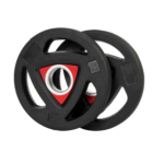 WATSON Weight Plates, Olympic Rubber Coated Metal Integrated Tri-Grip 3 Cut Weight Plates 50 MM Center Hole Diameter (Pack of 1 Pair of 2.5Kg)
