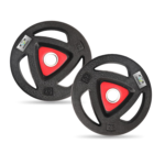 Watson Olympic Gym Weight plates, Olympic Plates, 5Kg (2.5Kgx2) Rubber Coated Metal Integrated Olympic Tri-Grip Weight Plate 30 MM Center Hole Dia For Home Gym Equipment