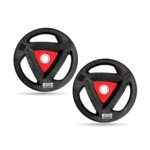 WATSON Olympic Gym Weight plates, Olympic Plates, 10Kg(5Kgx2) Rubber Coated Metal Integrated Olympic Tri-Grip Weight Plate 30 MM Center Hole Dia For Home Gym Equipment