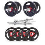 WATSON Home Gym Combo, Dumbbells, Weight Plates, Dumbbell rods, Sterring Plates with Dumbbell Rods (50(2.5Kgx4, 5Kgx4, 10Kgx2)+D Rods)