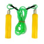 Watson Wooden Skipping Rope, Adjustable Exercise Rope for Men & Women, Kids - Fitness Rope (Green)
